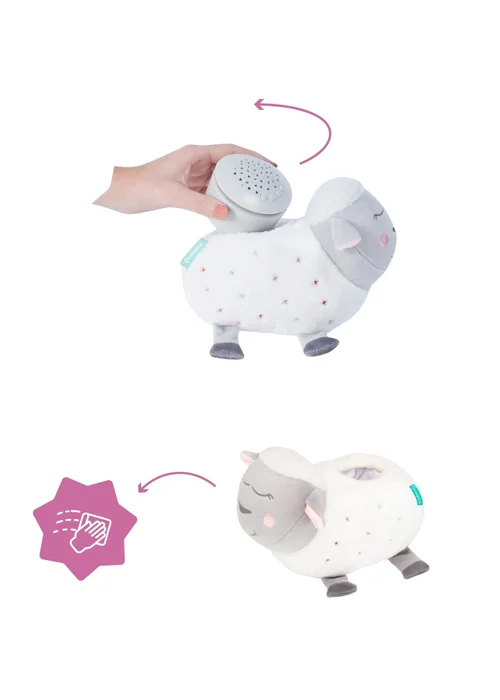 Badabulle White Lulu the Lamb Plush Nightlight - One Size Image 2