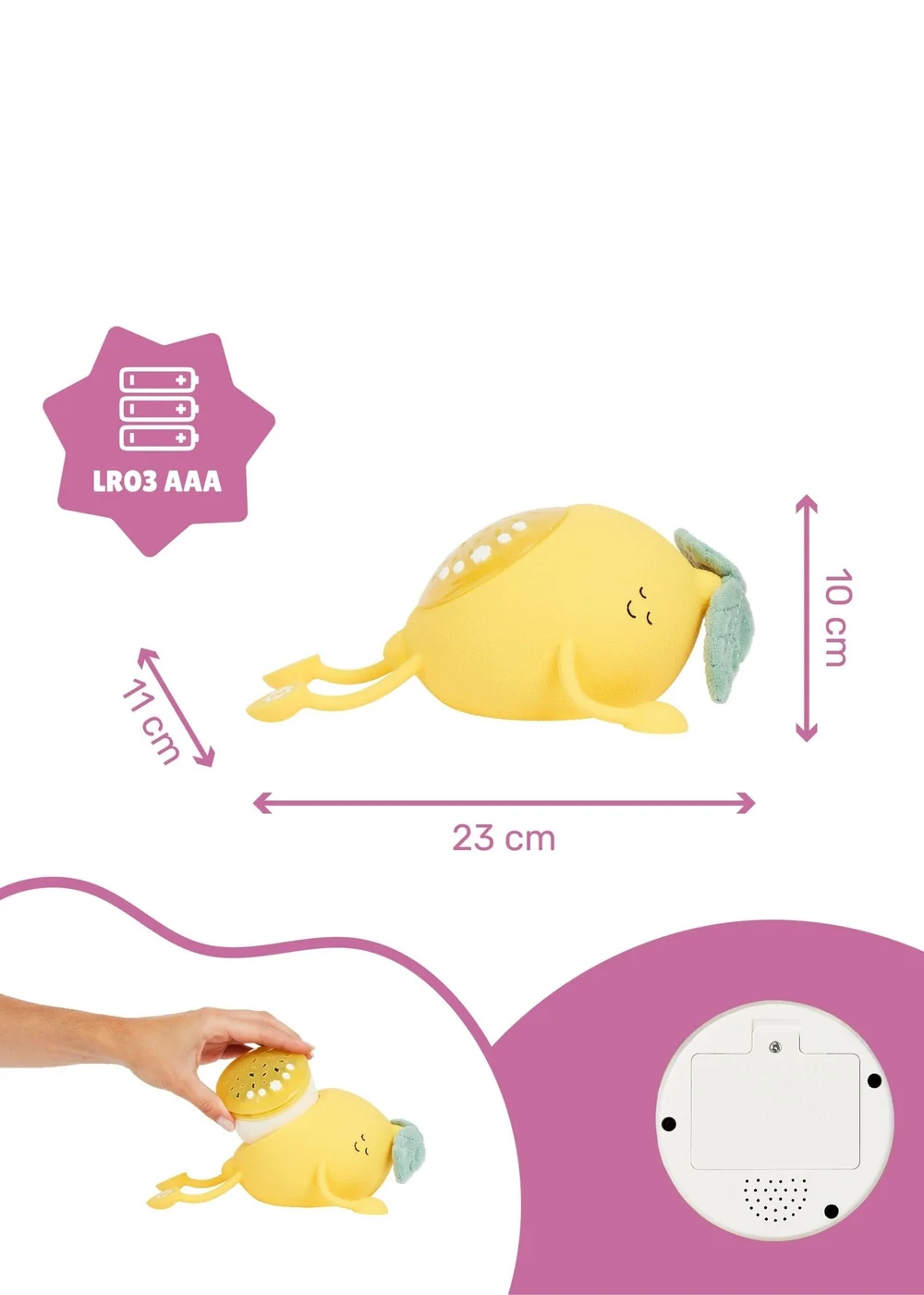 Badabulle Basil Lemon Projection Nightlight - One Size Image 4