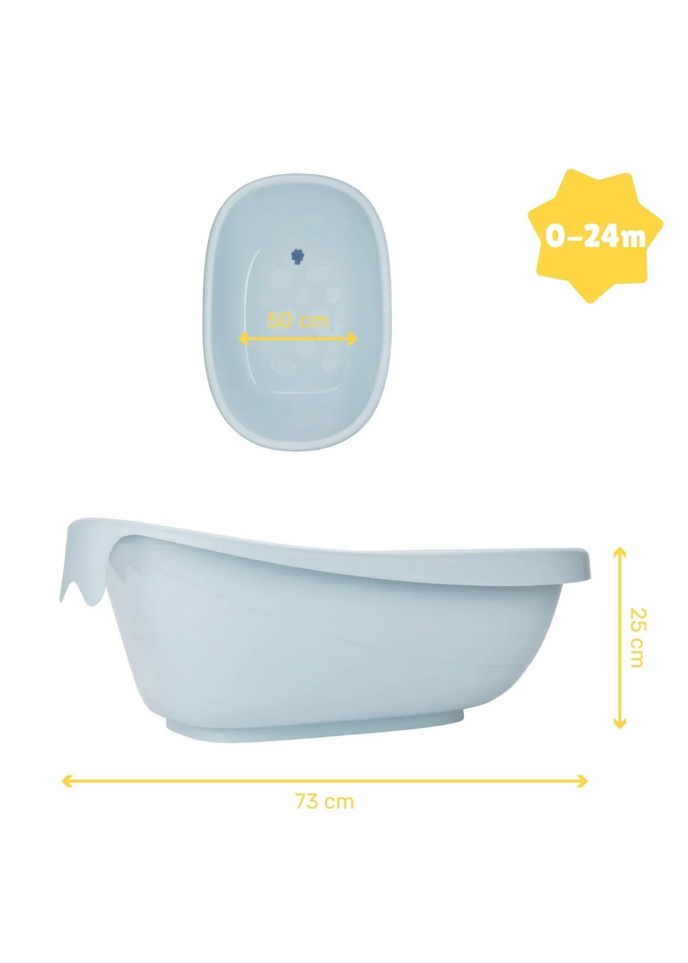 Badabulle Blue Whale Bath Tub - One Size Image 5