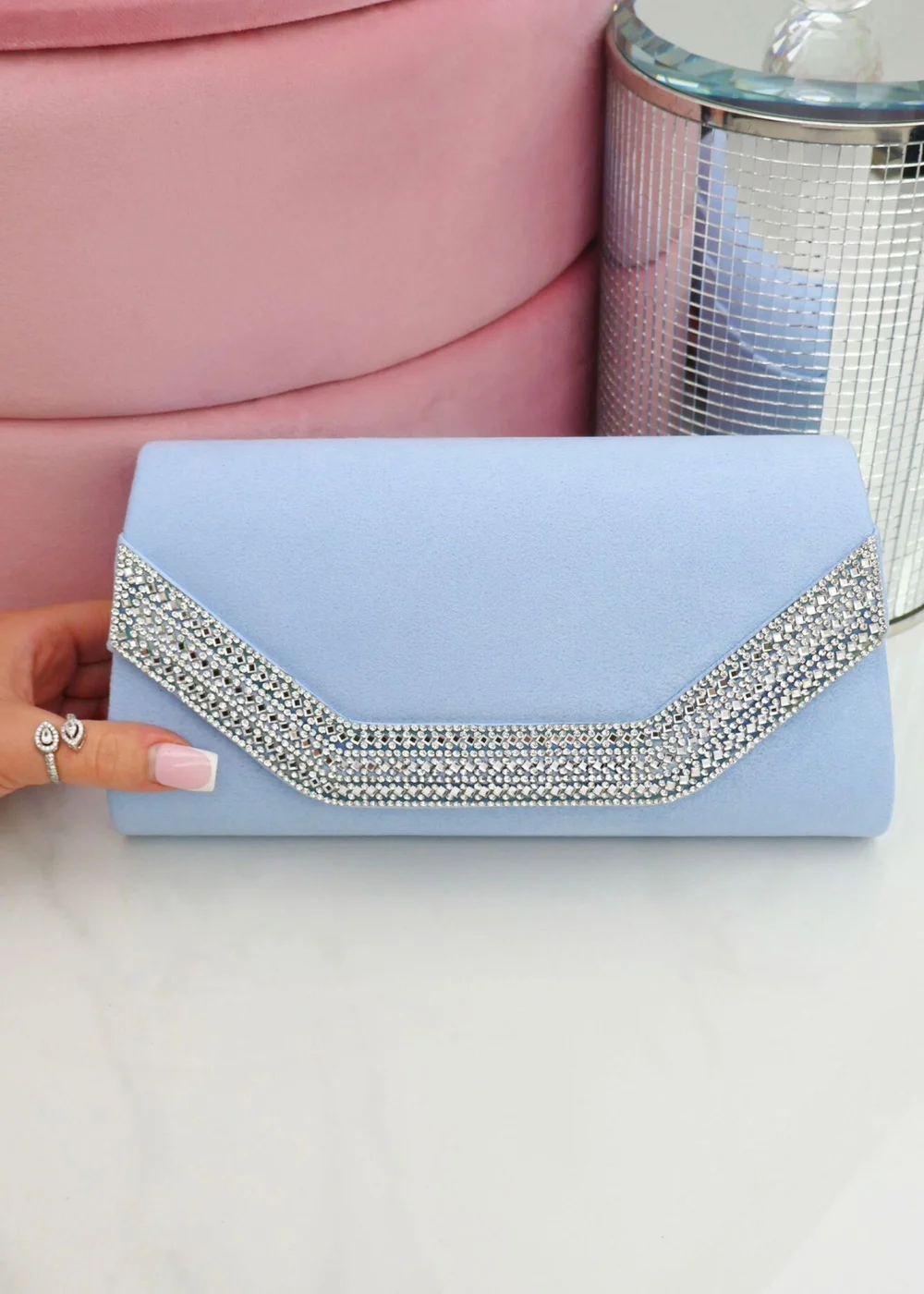Love Lemonade Light Blue Crystal Royalty Bag - One Size Image 2