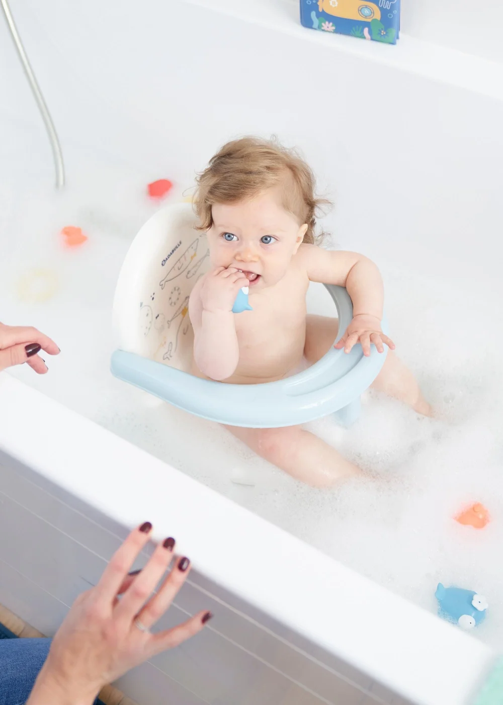 Badabulle White Foldable Bath Seat - One Size Image 2