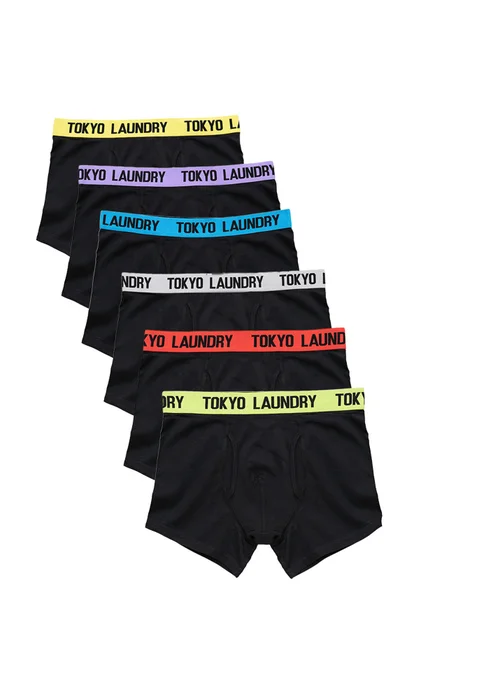 Tokyo Laundry Yellow 6-Pack Cotton Boxers - S Image 1