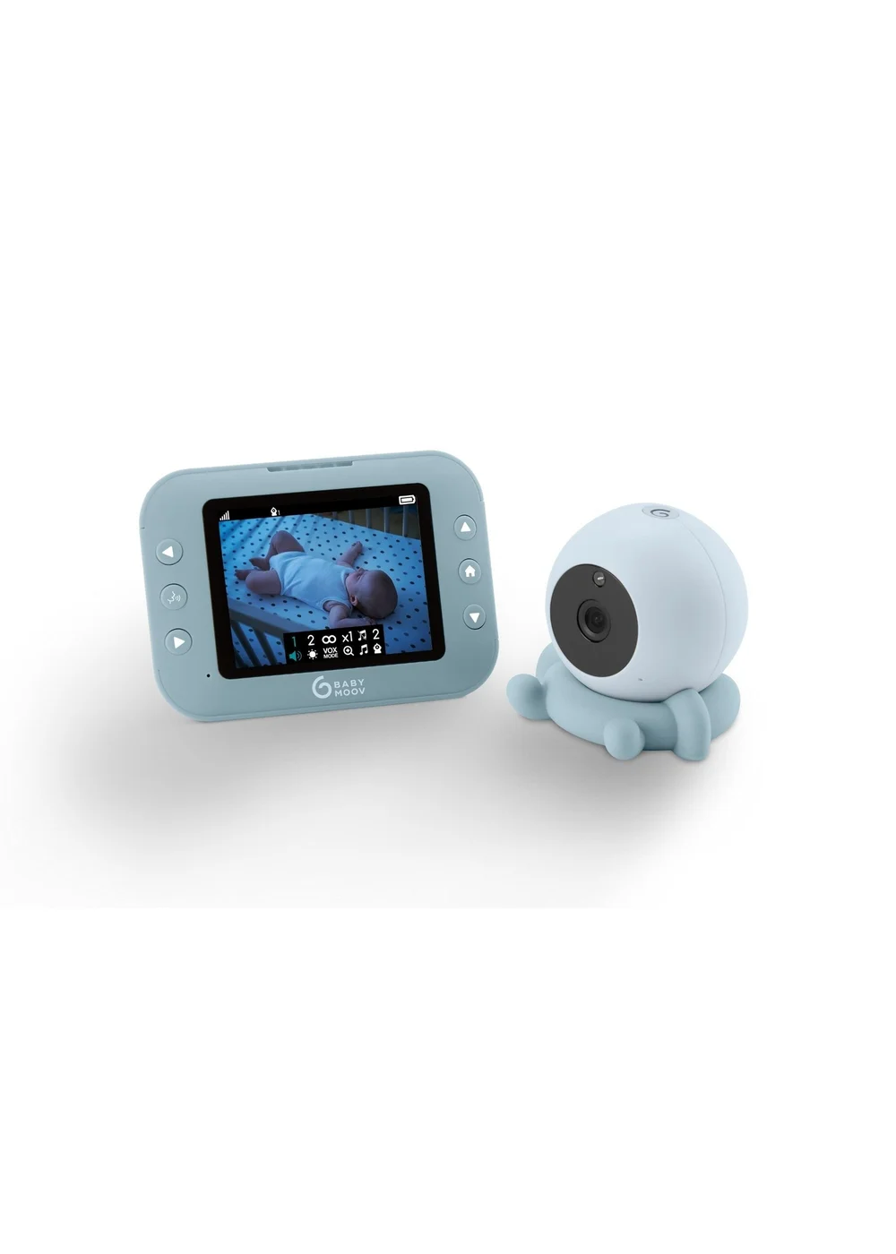Babymoov Blue Yoo Roll Wire Free Baby Video Monitor - One Size Image 1