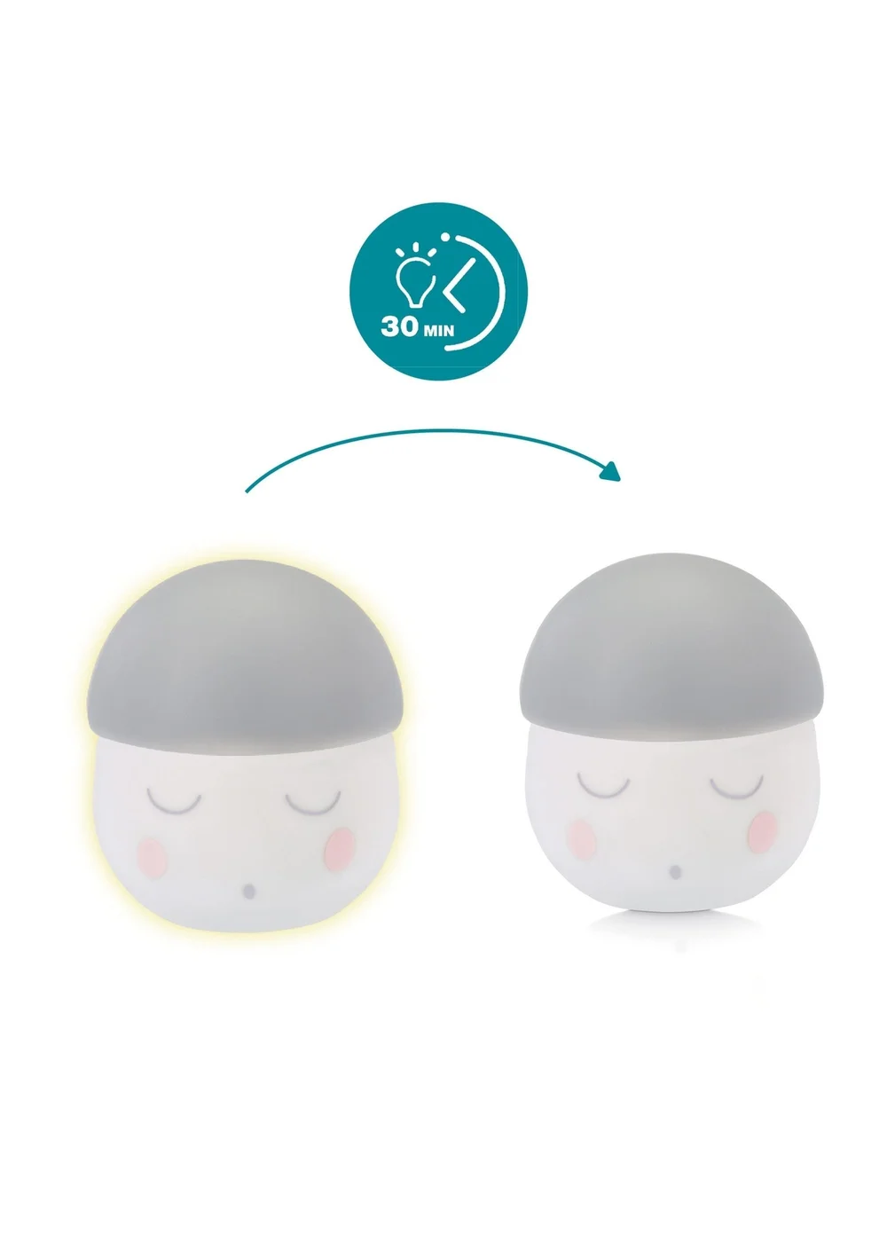 Babymoov Grey Squeezy Nightlight - One Size Image 4