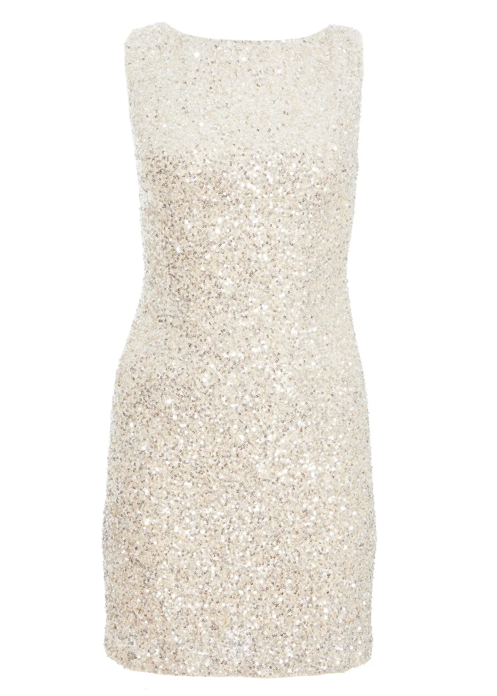 Quiz Silver Sequin Bow Mini Dress - 6 Image 4