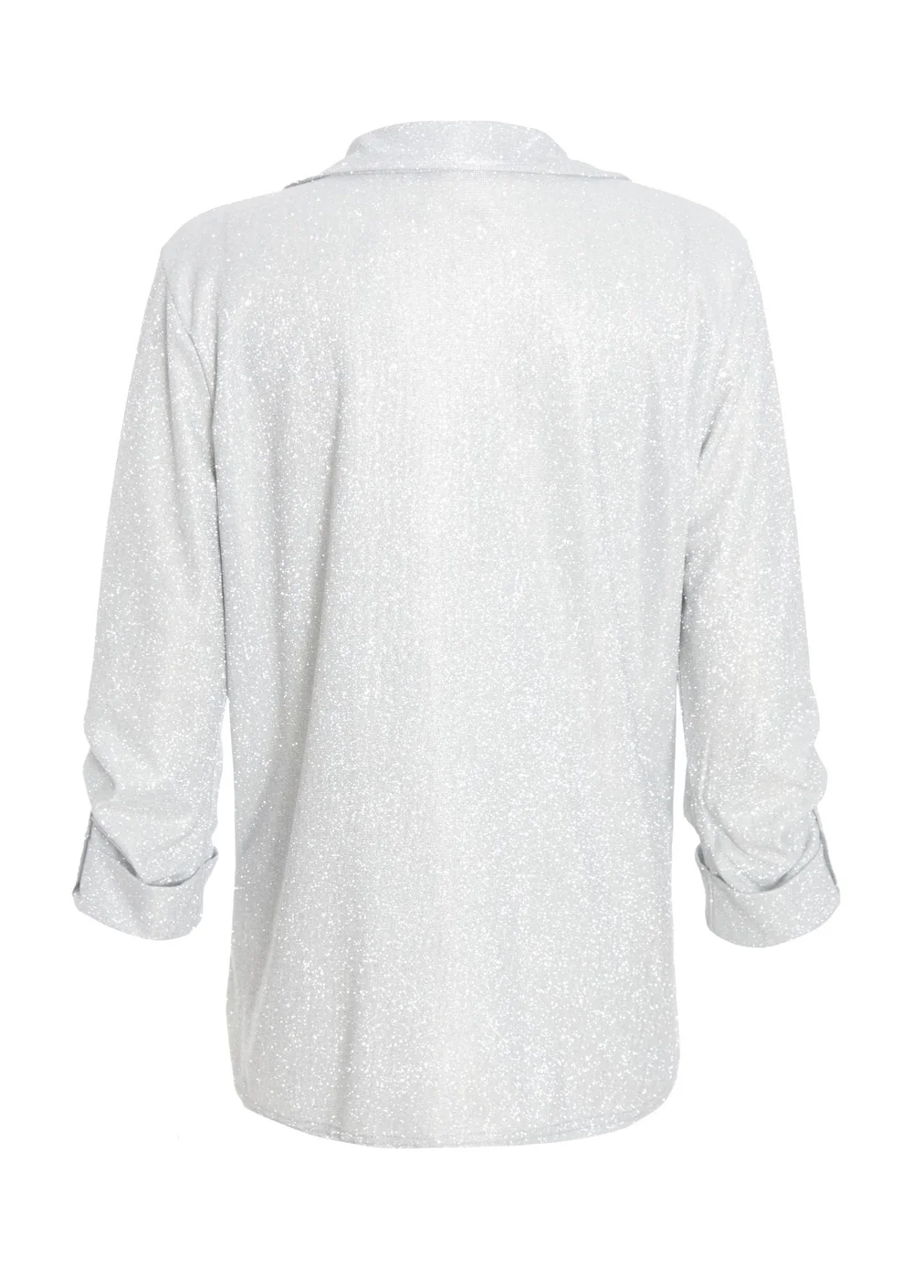 Quiz Silver Ruched Sleeve Blazer - 6 Image 5