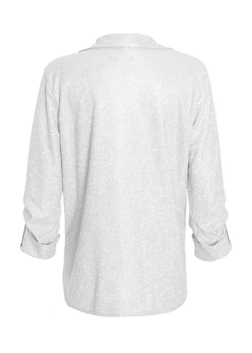 Quiz Silver Ruched Sleeve Blazer - 6 Image 5
