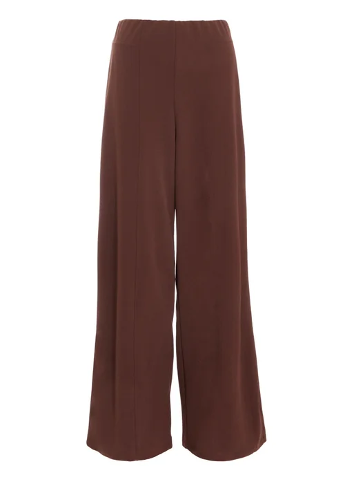 Quiz Brown High Waist Wide Leg Trousers - 6 Image 4