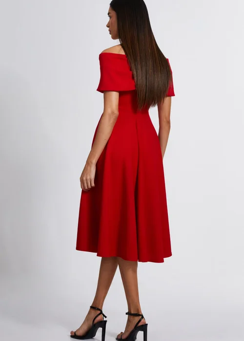 Quiz Red Skater Midi Dress - 8 Image 2
