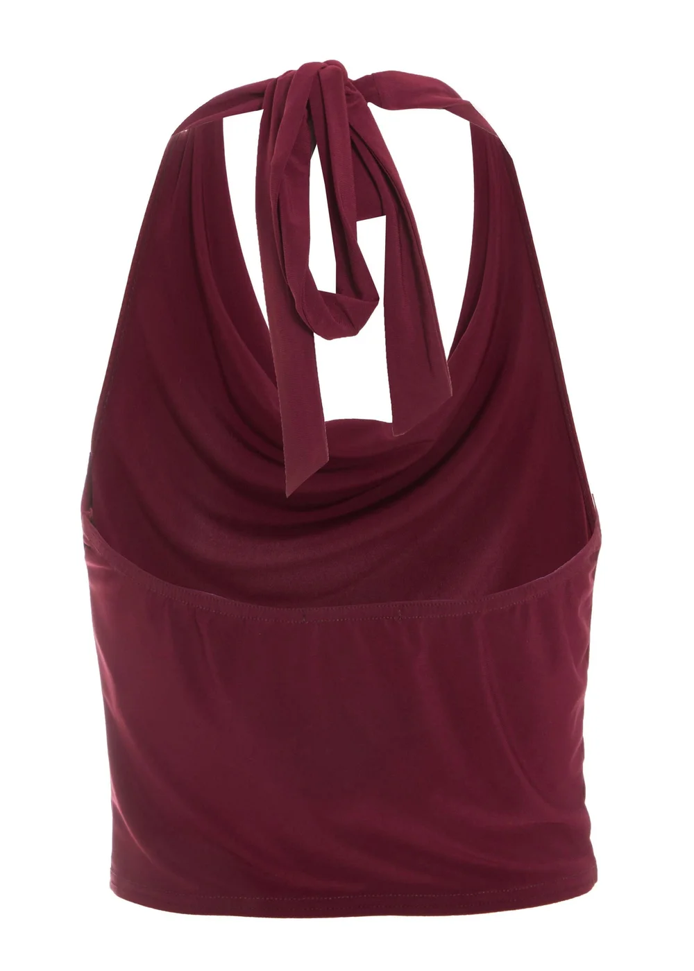 Quiz Red Buckle Detail Crop Top - 4 Image 5