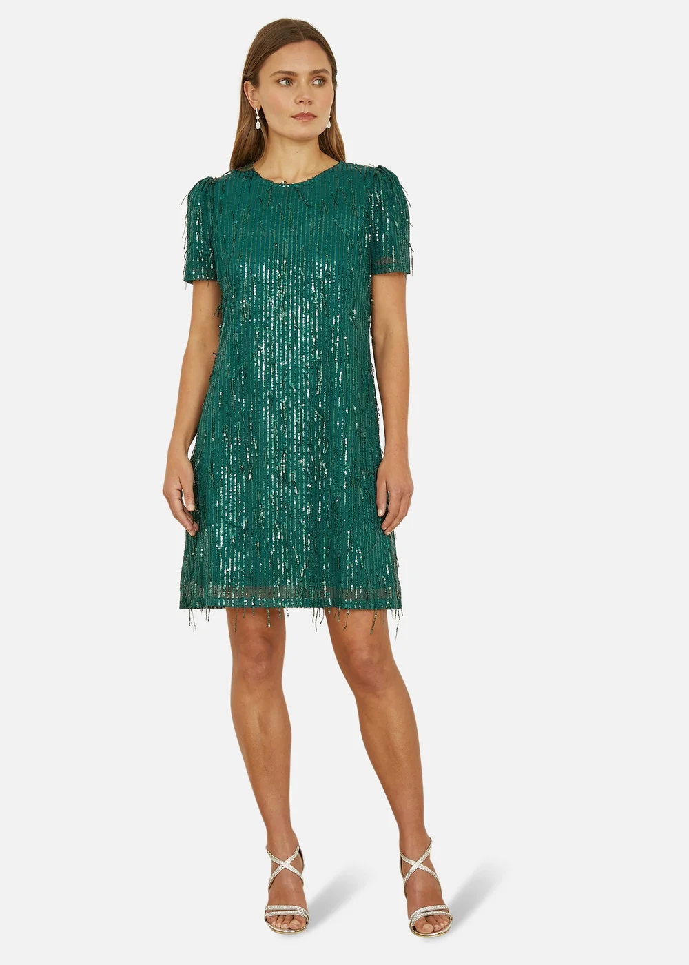 Mela Green Dripping Sequin Tunic Dress - 8 Image 2