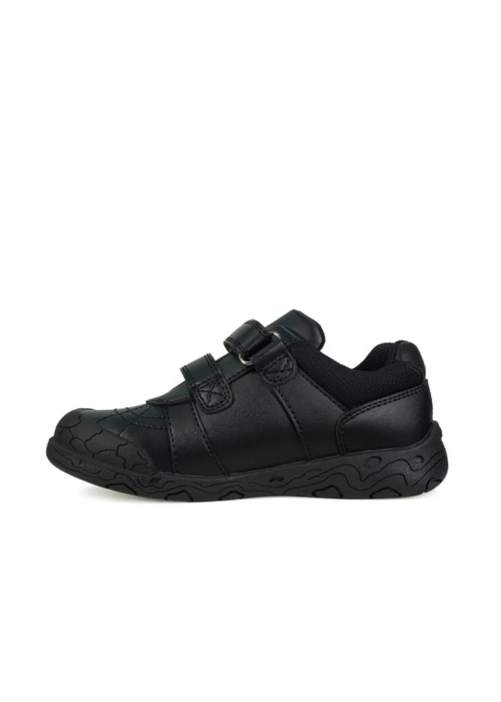 ToeZone Black Boys Rebel Dinosaur School Shoe (Younger 8- Older 2) - 1 Image 3