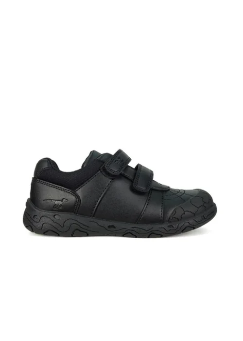 ToeZone Black Boys Rebel Dinosaur School Shoe (Younger 8- Older 2) - 1 Image 2