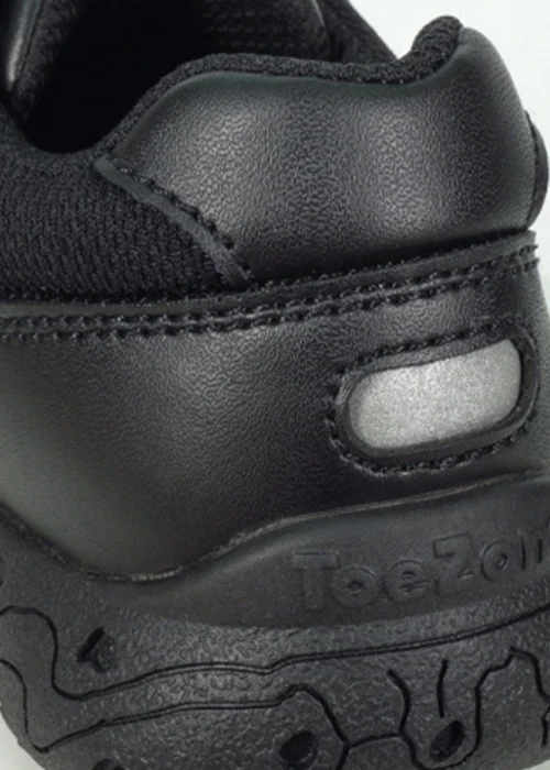 ToeZone Black Boys Rebel Dinosaur School Shoe (Younger 8- Older 2) - 1 Image 5