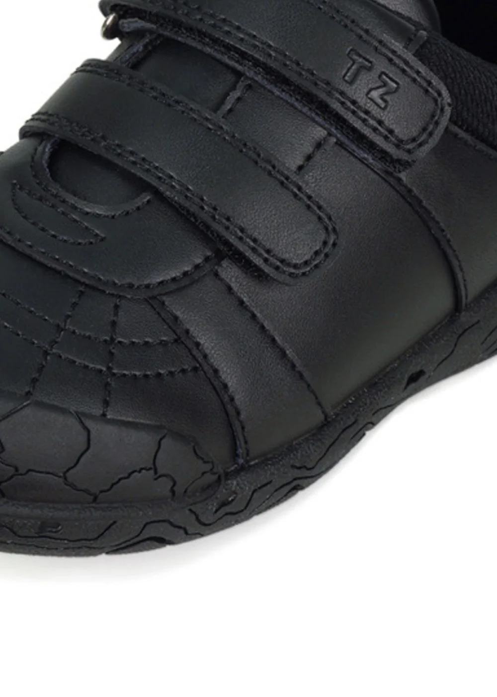 ToeZone Black Boys Rebel Dinosaur School Shoe (Younger 8- Older 2) - 1 Image 4