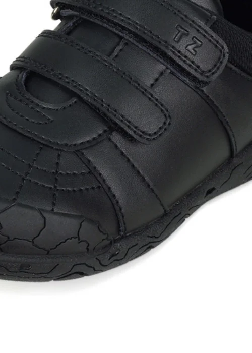 ToeZone Black Boys Rebel Dinosaur School Shoe (Younger 8- Older 2) - 1 Image 4