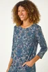 Roman Blue Baroque Pocket Detail Shift Dress - 24 Image 4