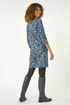 Roman Blue Baroque Pocket Detail Shift Dress - 24 Image 3