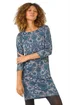 Roman Blue Baroque Pocket Detail Shift Dress - 24 Image 1