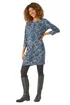 Roman Blue Baroque Pocket Detail Shift Dress - 24 Image 2