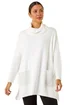 Roman Ivory Sparkle Pocket Detail Poncho Jumper - Small/Medium Image 1