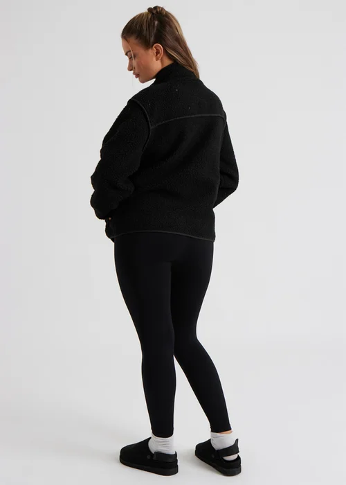 Urban Bliss Black Fleece Jacket - 10 Image 4