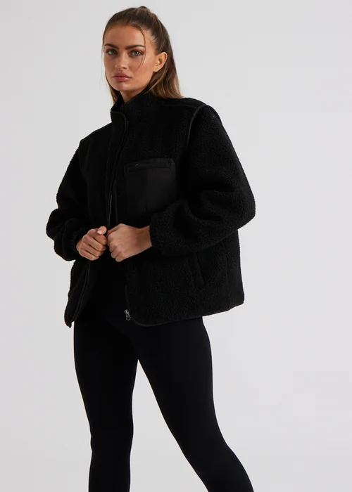 Urban Bliss Black Fleece Jacket - 10 Image 2