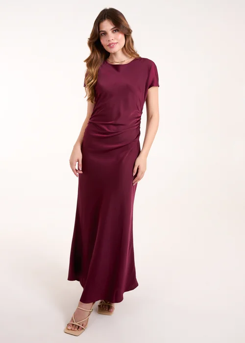 Blue Vanilla Red Bias Cut Batwing Slip Dress - S Image 1