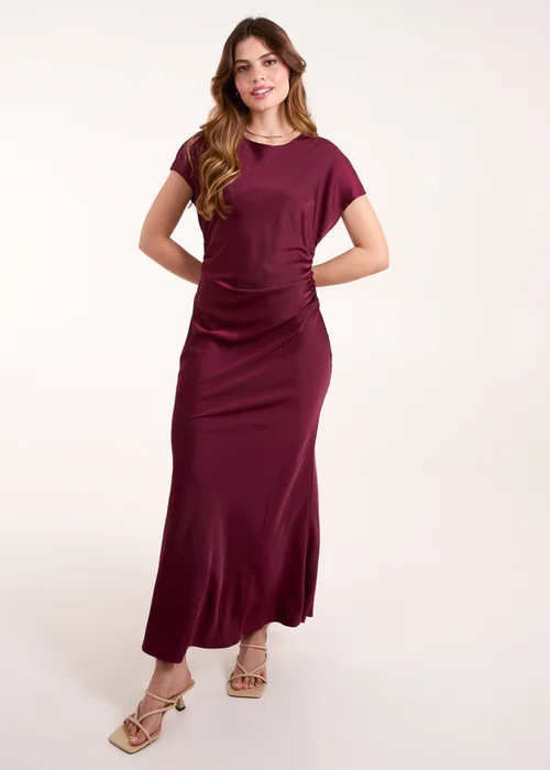 Blue Vanilla Red Bias Cut Batwing Slip Dress - S Image 4