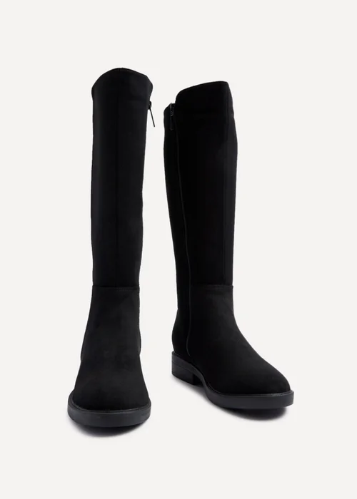 Linzi Knight Black Faux Suede High Leg Boot - 3 Image 3