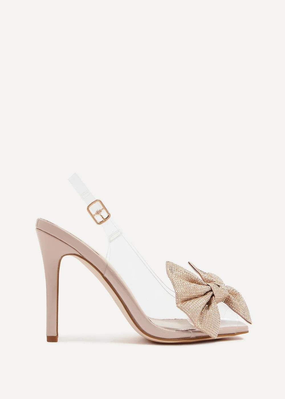 Linzi Divine Sand Patent & Perspex Heels - 3 Image 2