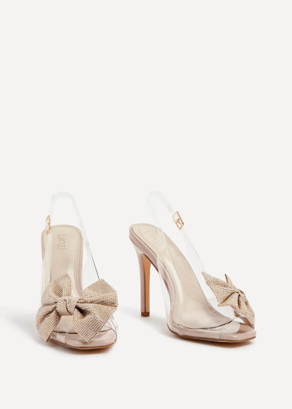Linzi Divine Sand Patent & Perspex Heels - 3 Image 3