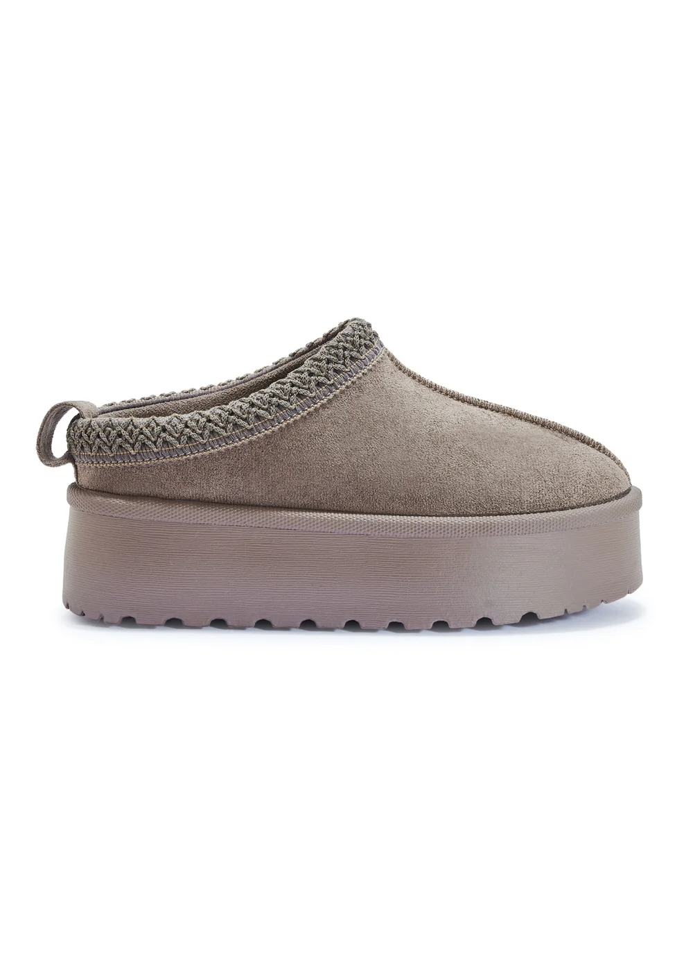 Urban Bliss Taupe Platform Faux Fur Slipper - 3 Image 2