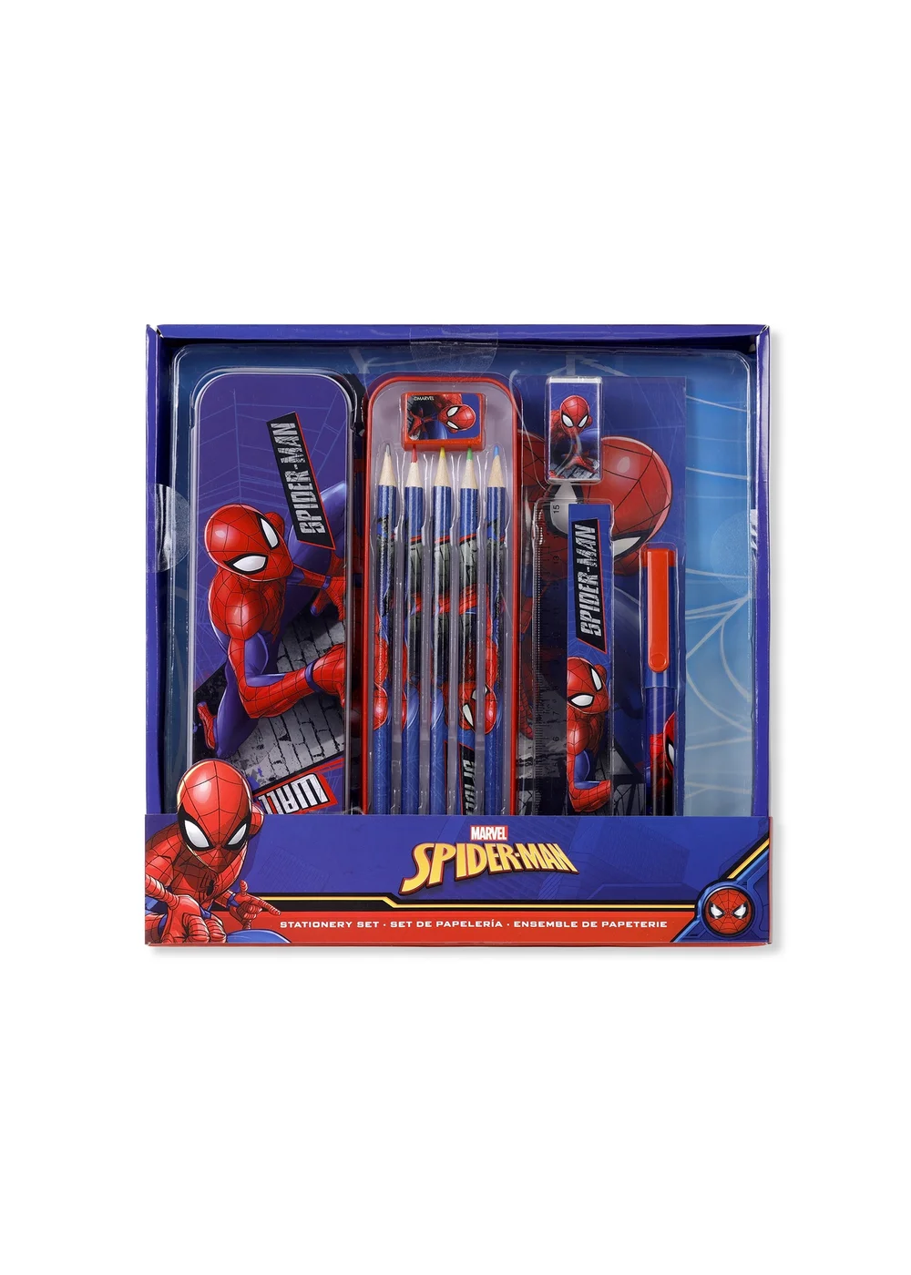 Marvel Spiderman Red/Blue Stationary Set - One Size Image 2