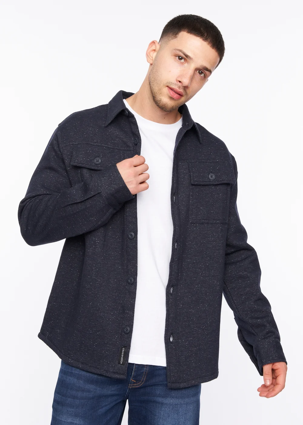 Crosshatch Navy Dakari Over Shirt - M Image 2