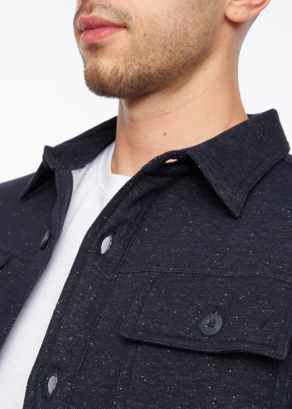 Crosshatch Navy Dakari Over Shirt - M Image 5