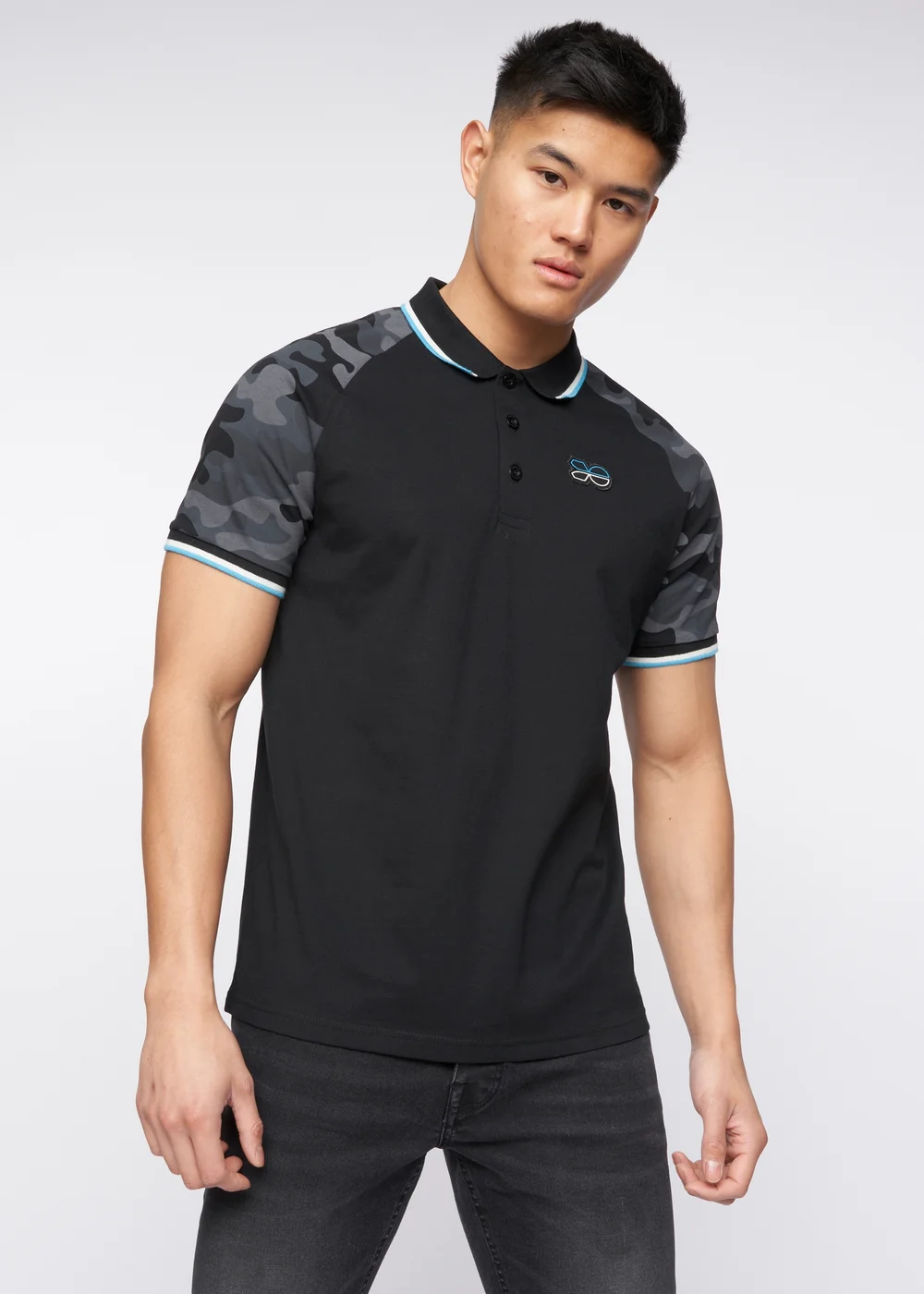 Crosshatch Black Cramdark Camo Polo - S Image 2