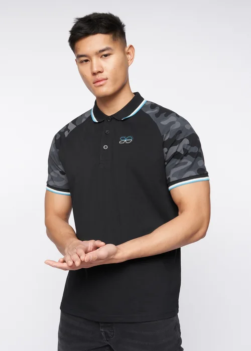 Crosshatch Black Cramdark Camo Polo - S Image 1
