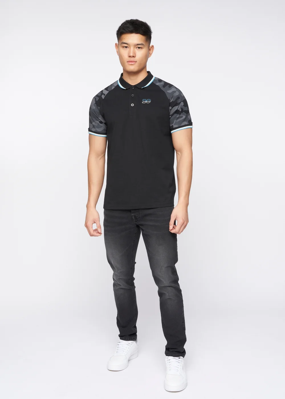 Crosshatch Black Cramdark Camo Polo - S Image 4