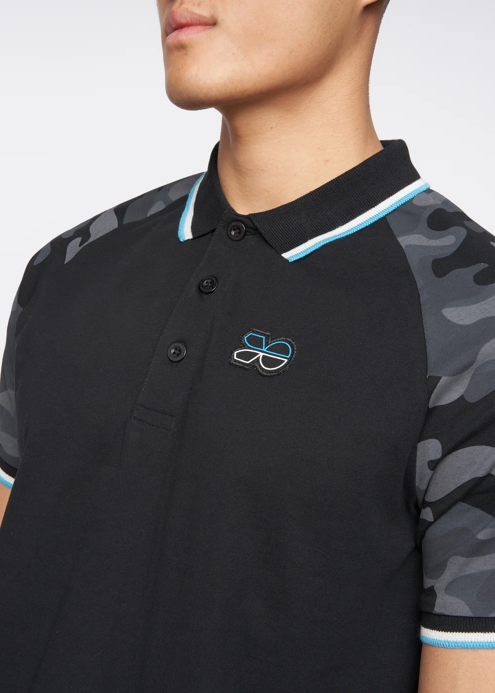 Crosshatch Black Cramdark Camo Polo - S Image 3