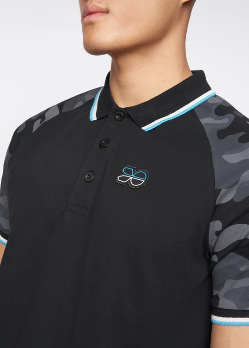 Crosshatch Black Cramdark Camo Polo - S Image 3