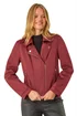 Roman Burgundy Faux Suede Biker Jacket - 10 Image 1