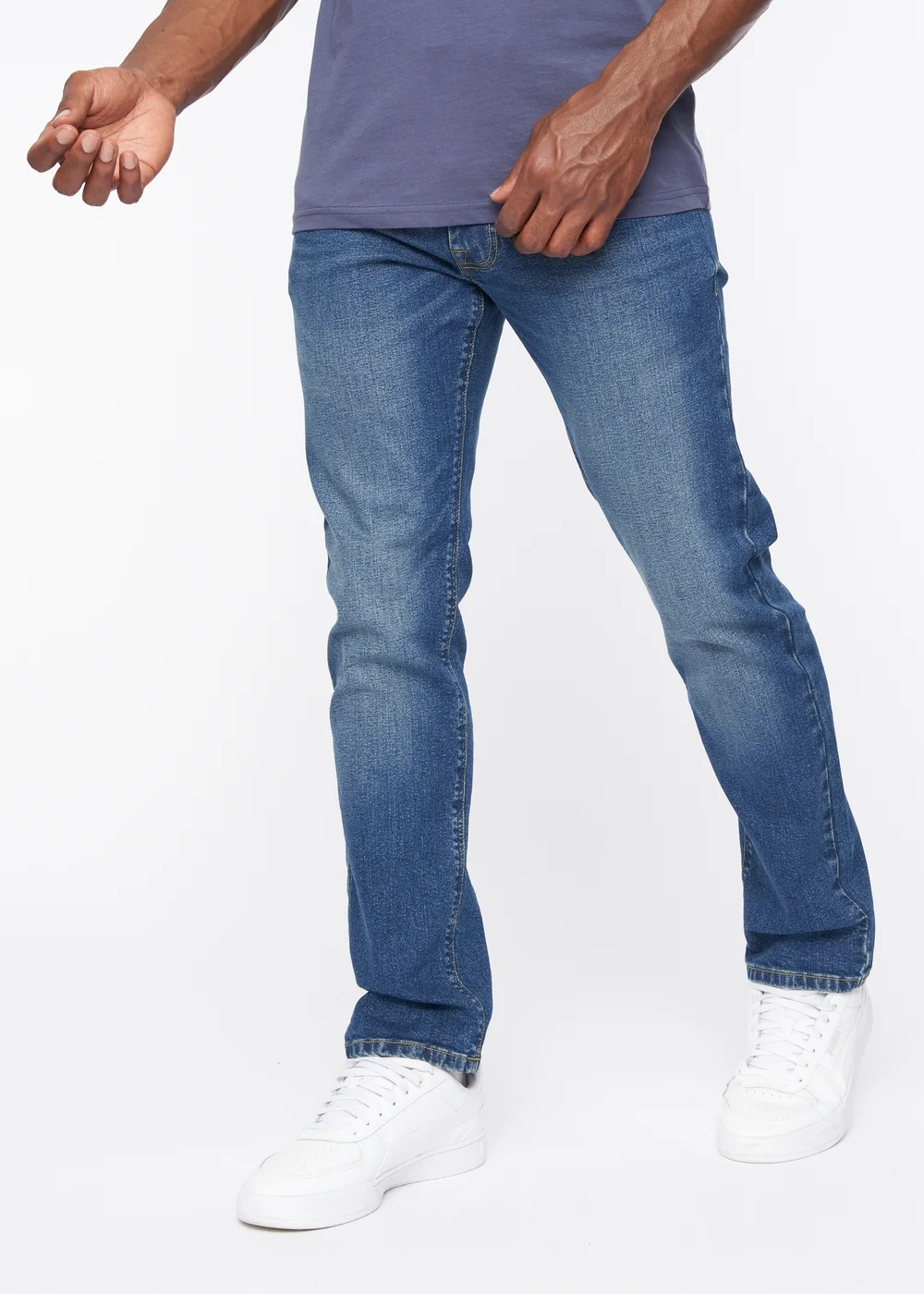 Crosshatch Stone Wash Cadman Straight Jeans - 30/L30 Image 3