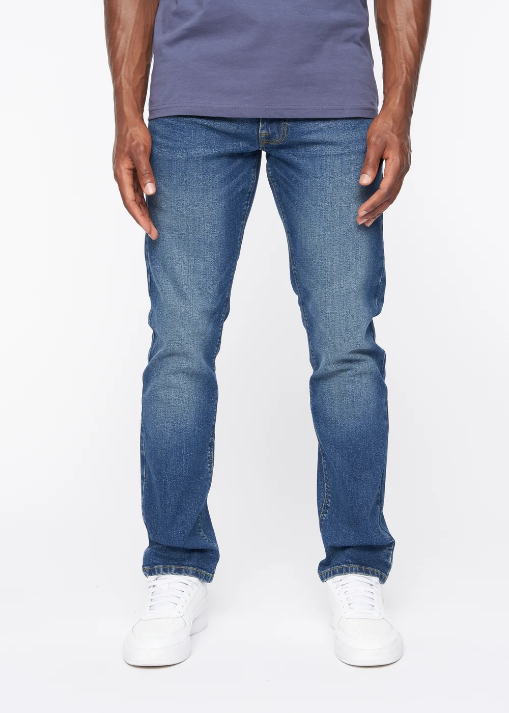 Crosshatch Stone Wash Cadman Straight Jeans - 30/L30 Image 2
