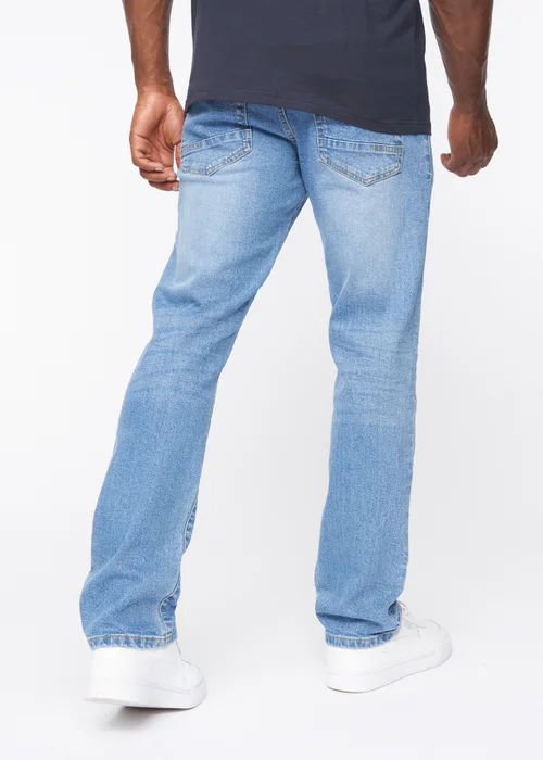 Crosshatch Light Blue Wash Princed Belted Jean - 30/L30 Image 4