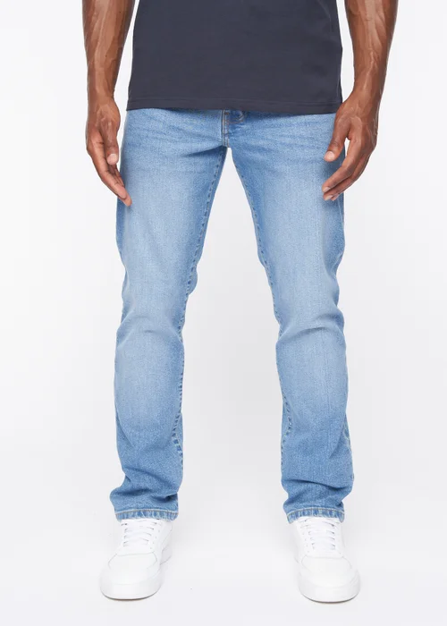 Crosshatch Light Blue Wash Princed Belted Jean - 30/L30 Image 2