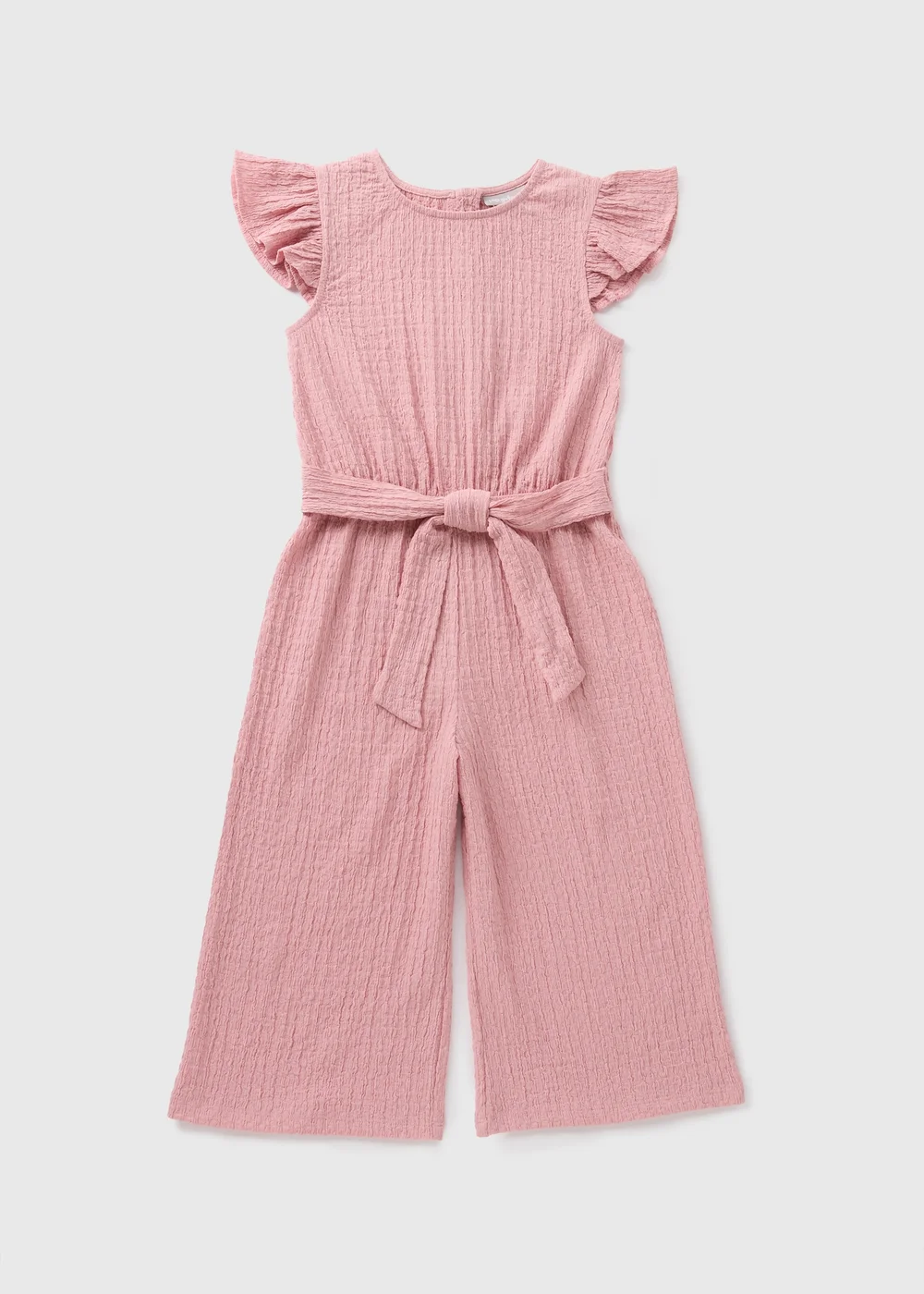 Girls Pink Crinkle Jumpsuit (7-15yrs) - 7 Yrs Image 1