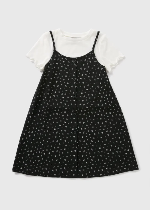 Girls Floral Crinkle Top & Dress Set (7-15yrs) - 7 Yrs Image 1