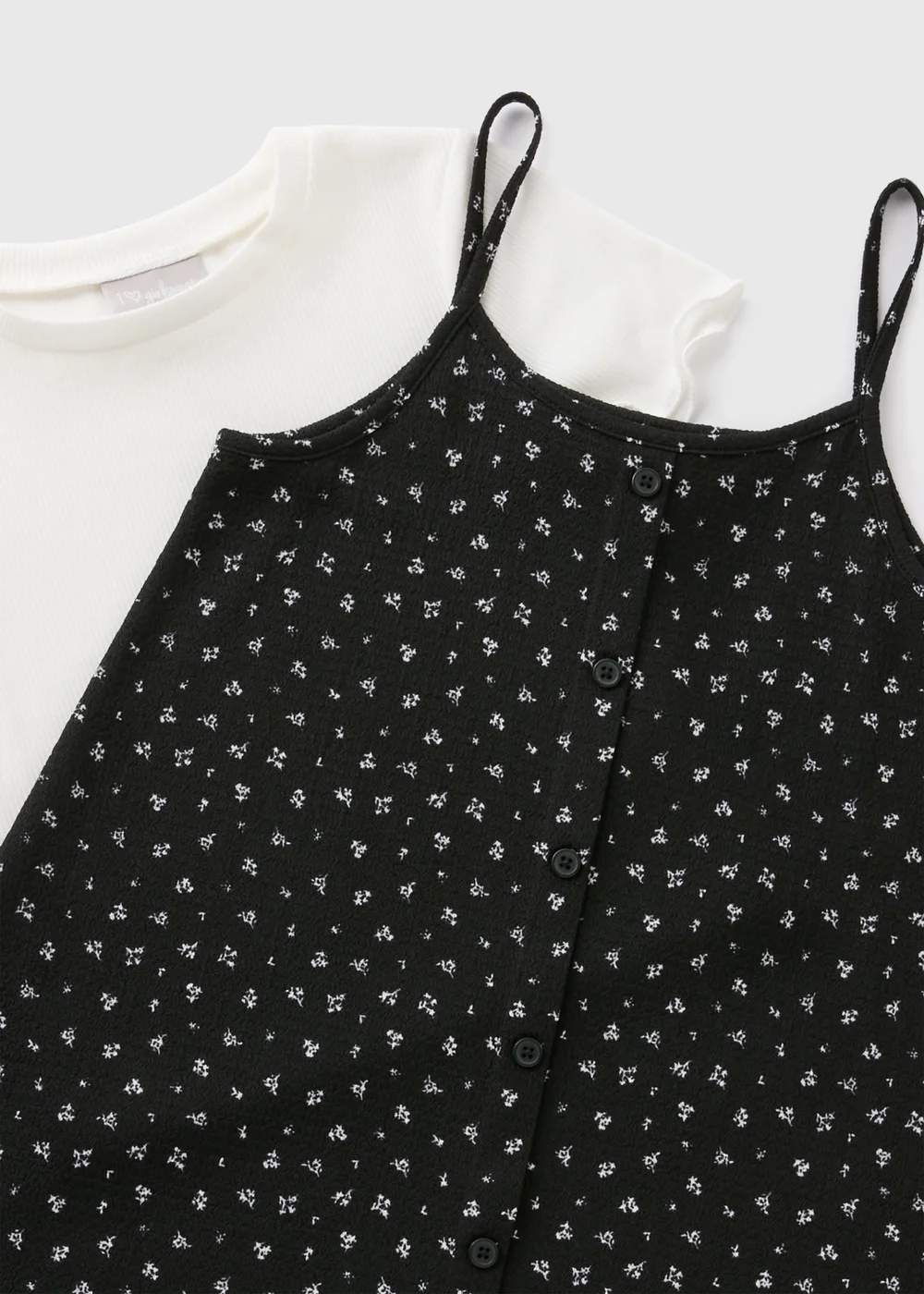 Girls Floral Crinkle Top & Dress Set (7-15yrs) - 7 Yrs Image 2