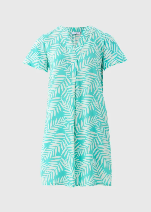 Turquoise Leaf Popover Tunic - 8 Image 4